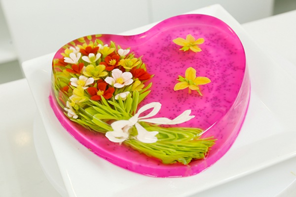 Thạch 3D bó hoa đẹp giòn thơm